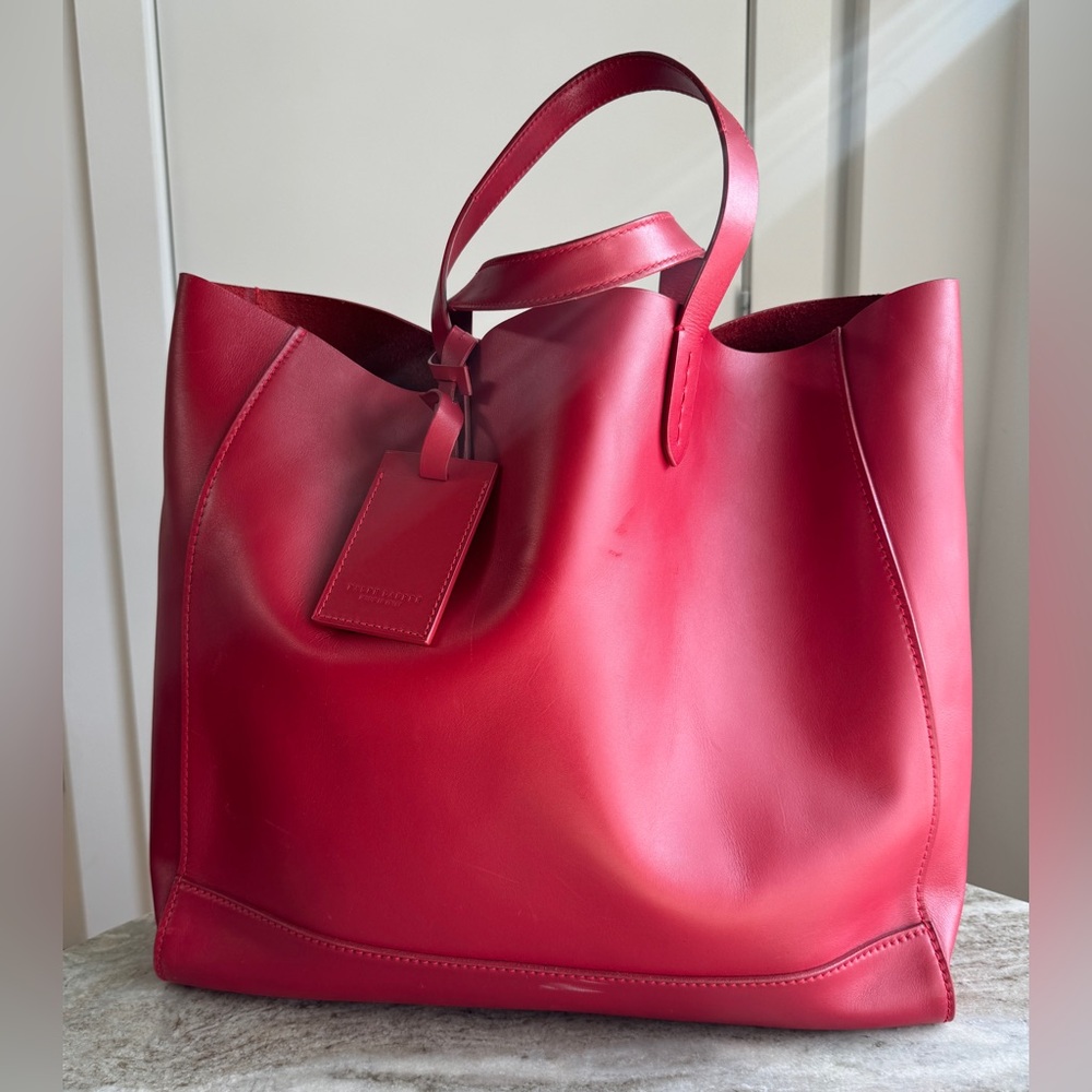 RALPH LAUREN PURPLE LABEL RED LEATHER TOTE BAG POLO RRL SHOPPER CARRY ON $2000